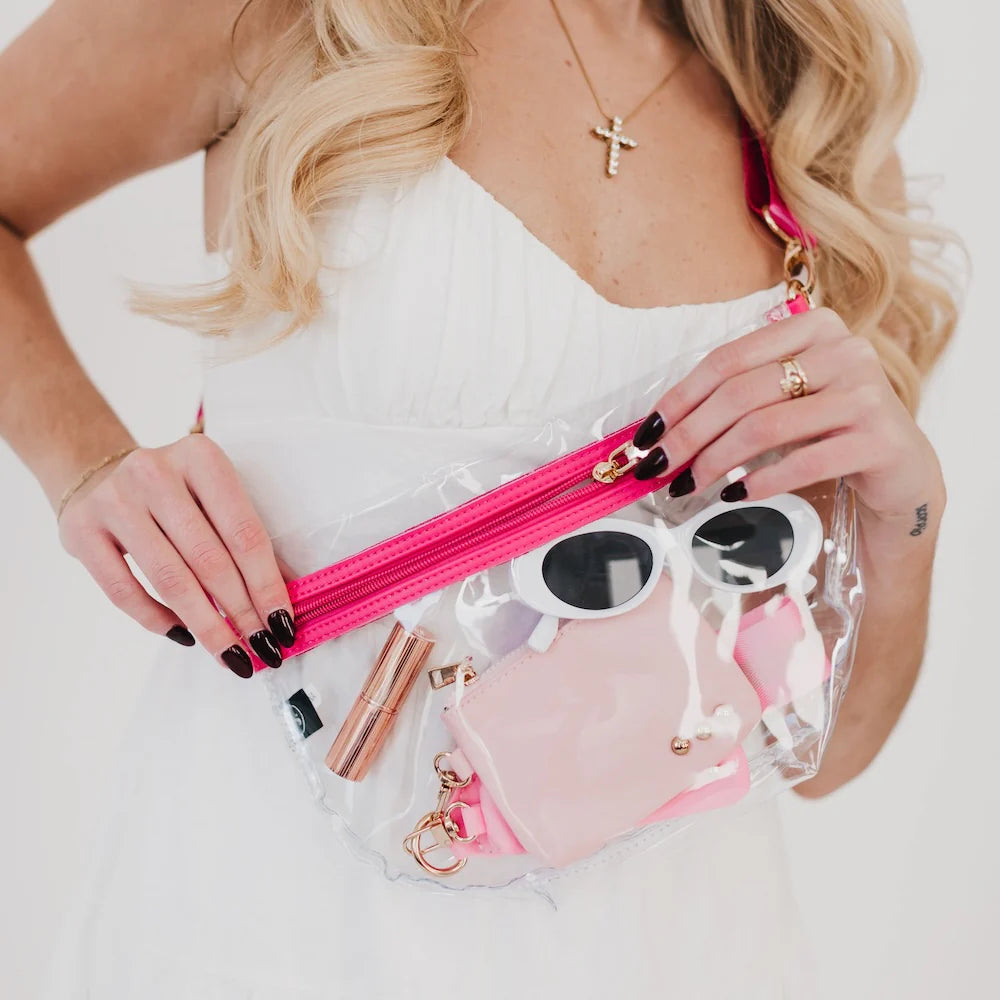 Kehlani Clear Bum Bag - Pink