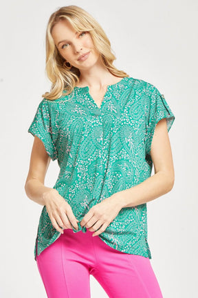 Figure It Out Top Short Sleeve - Green