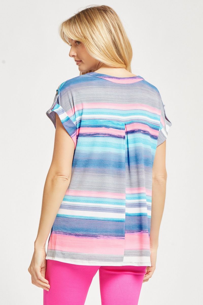 Figure It Out Top Short Sleeve - Multi