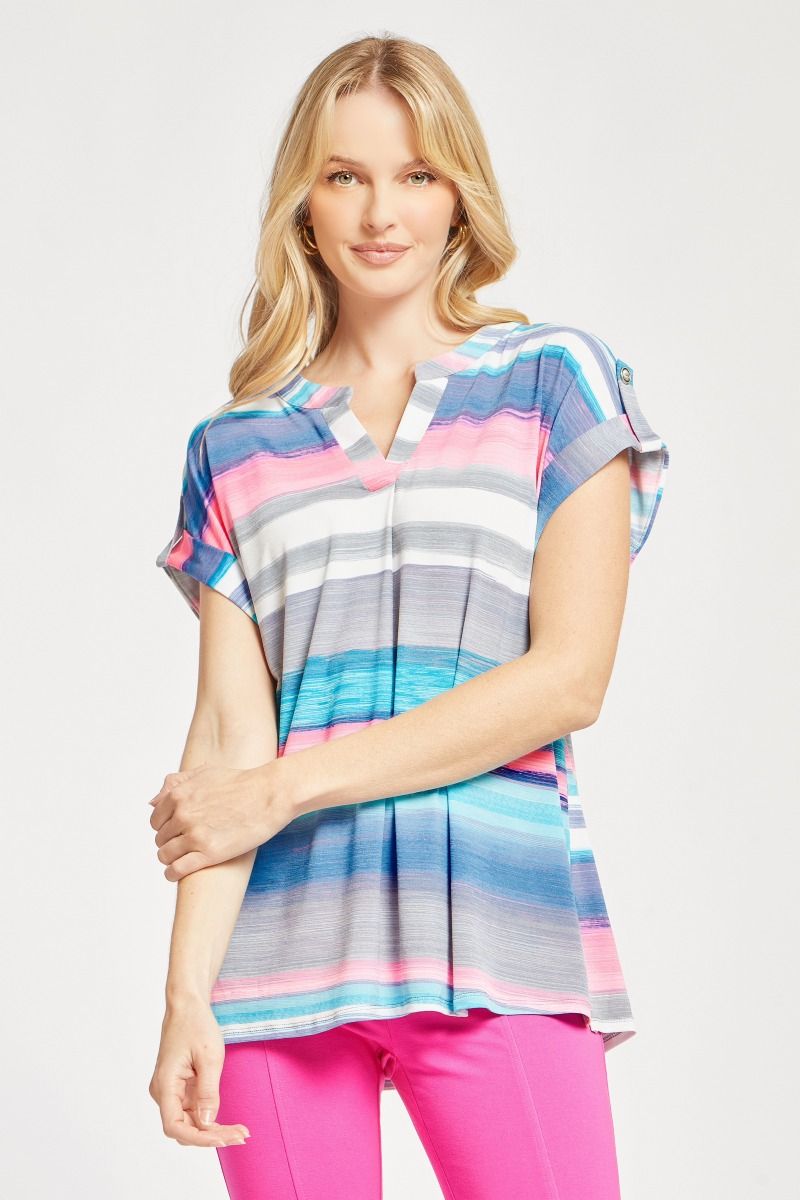 Figure It Out Top Short Sleeve - Multi