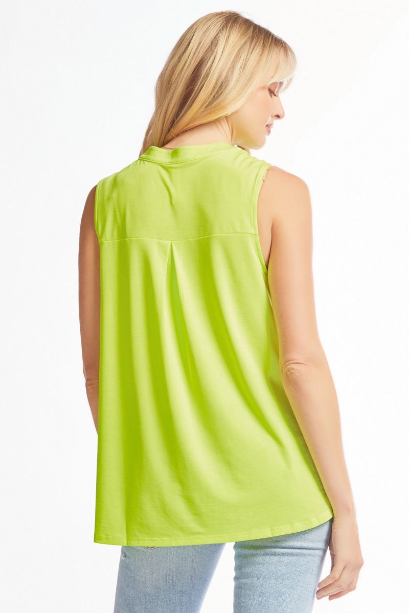 Figure It Out Tank Top - Neon Green