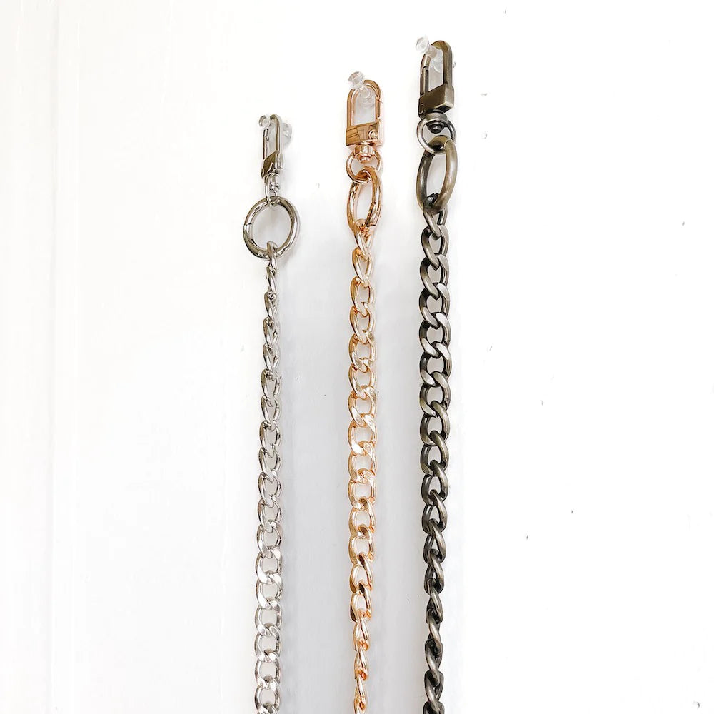 Metallic Strap Set Metal Chain Strap - Brushed Bronze