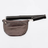 Woven Westlyn Bum Bag - Metallic Gunmetal