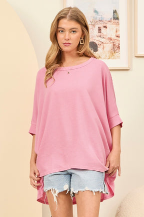 Wonderful Life Boxy Top - Blossom Pink