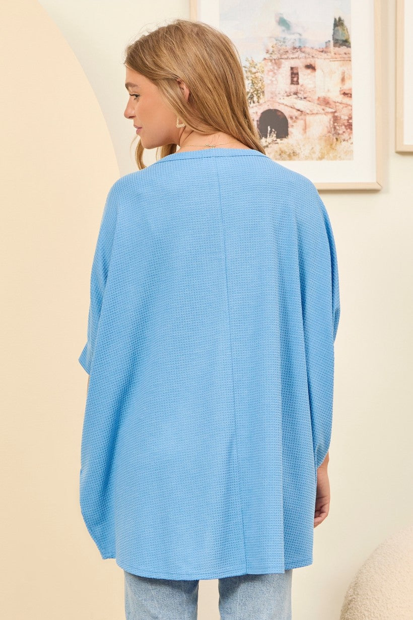 Wonderful Life Boxy Top - Ocean Blue