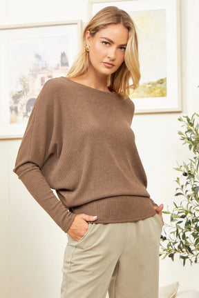 Fly Away With Me Pullover - Mocha