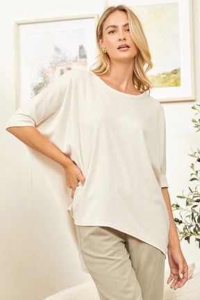 Sound Of Silence Boxy Top - Oatmeal