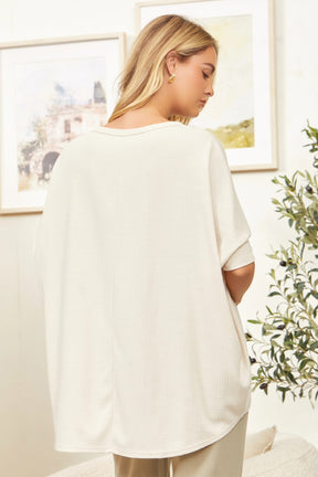 Sound Of Silence Boxy Top - Oatmeal