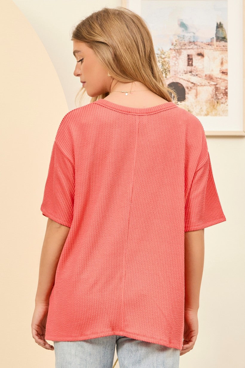 Everybody's Asking Top - Summer Coral