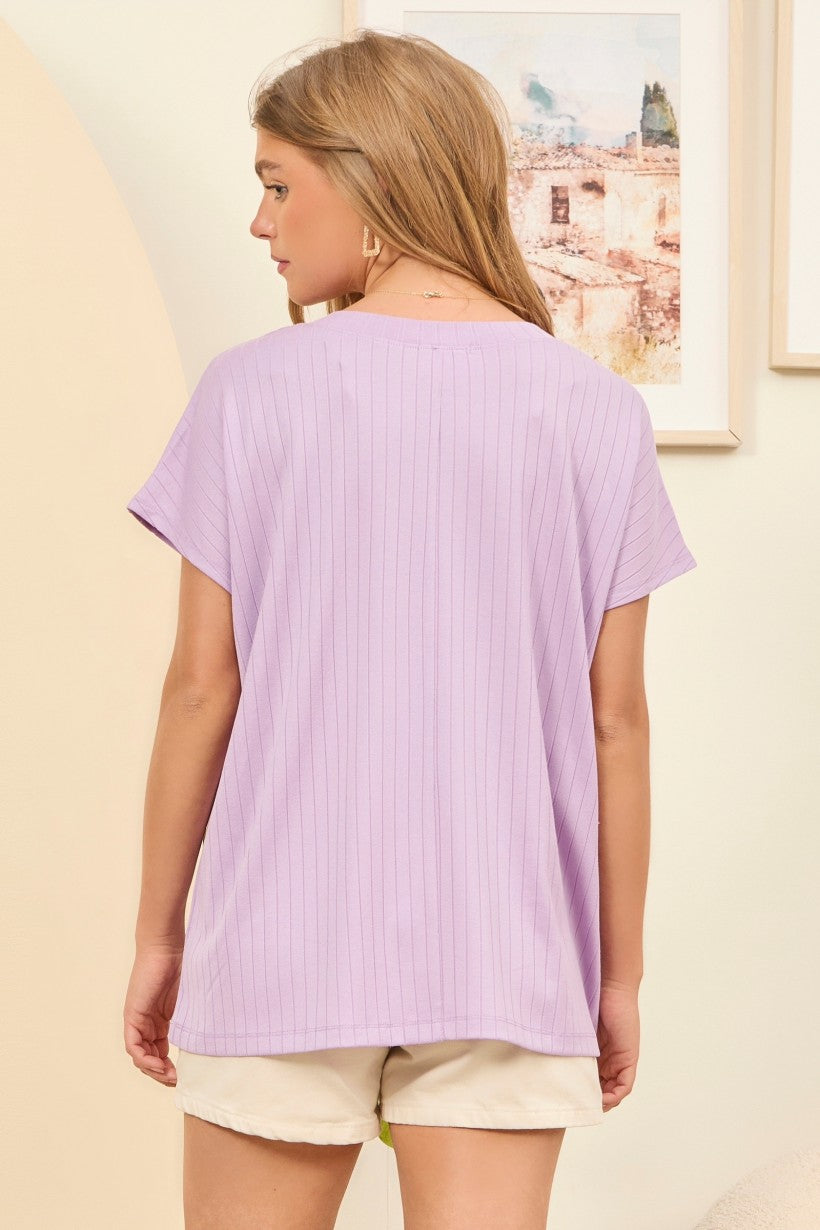 No Stories Here Top - Lavender