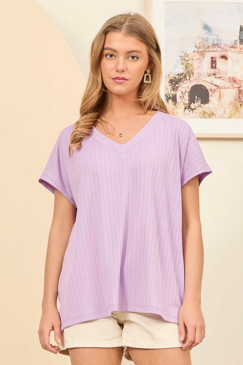 No Stories Here Top - Lavender