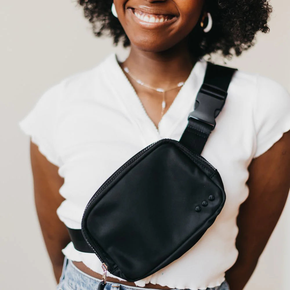 Nadya Nylon Bum Bag - Black