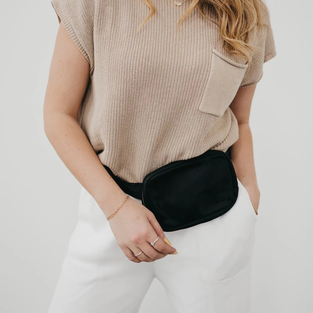 Nadya Nylon Bum Bag - Black