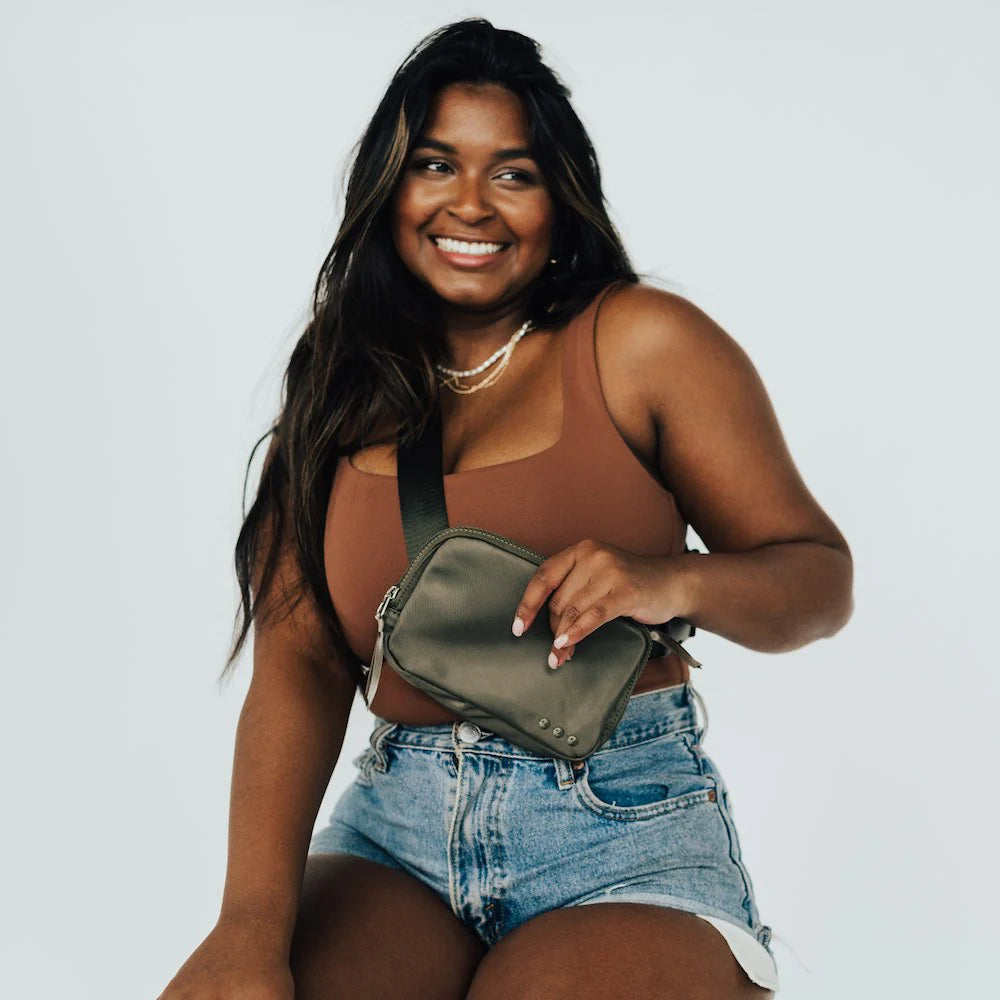 Nadya Nylon Bum Bag - Olive