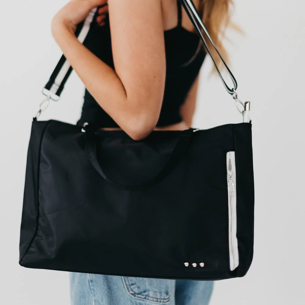 Nina Nylon Organizer Tote - Black