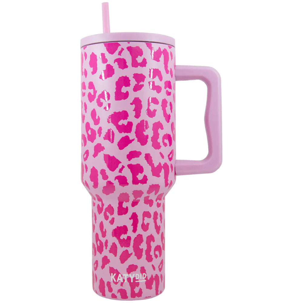 Light Pink Leopard 38 oz. Tumbler