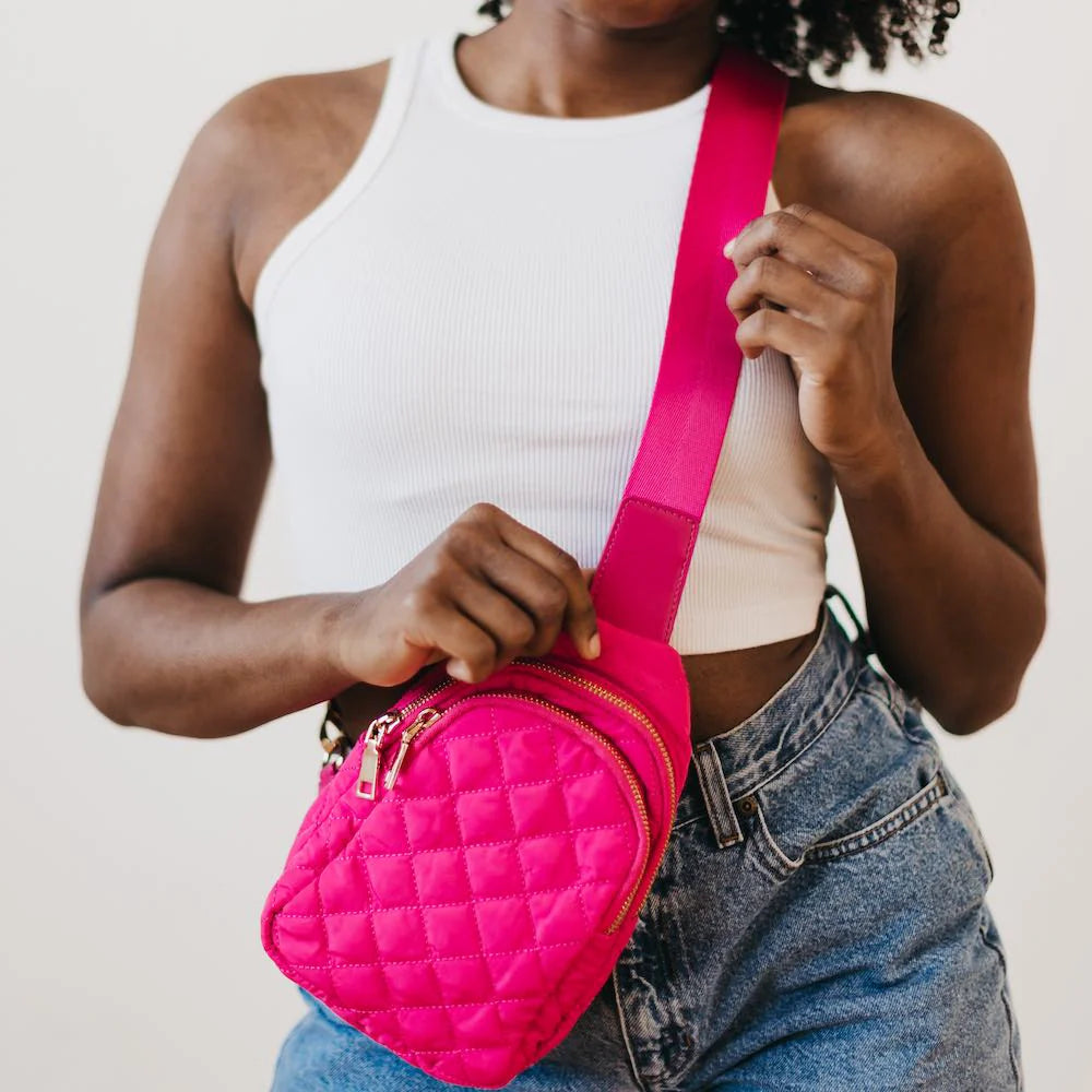Pinelope Puffer Bum Bag - Fuchsia