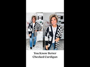 You Know Better Checked Cardigan