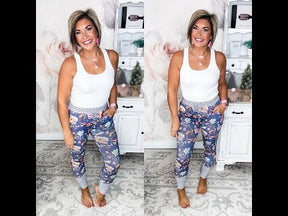 Ampersand Avenue Triple Stretch Joggers - Dancing Floral