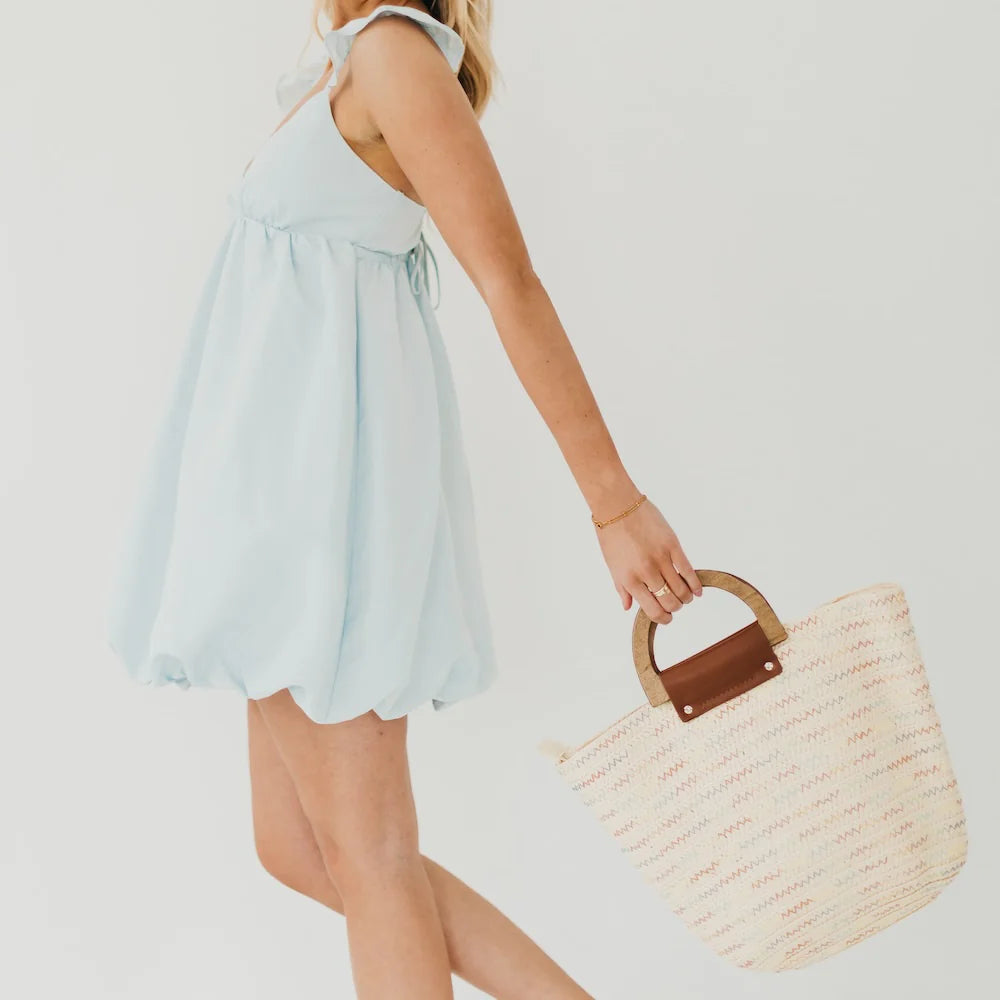 Savannah Straw Tote Bag - Cream