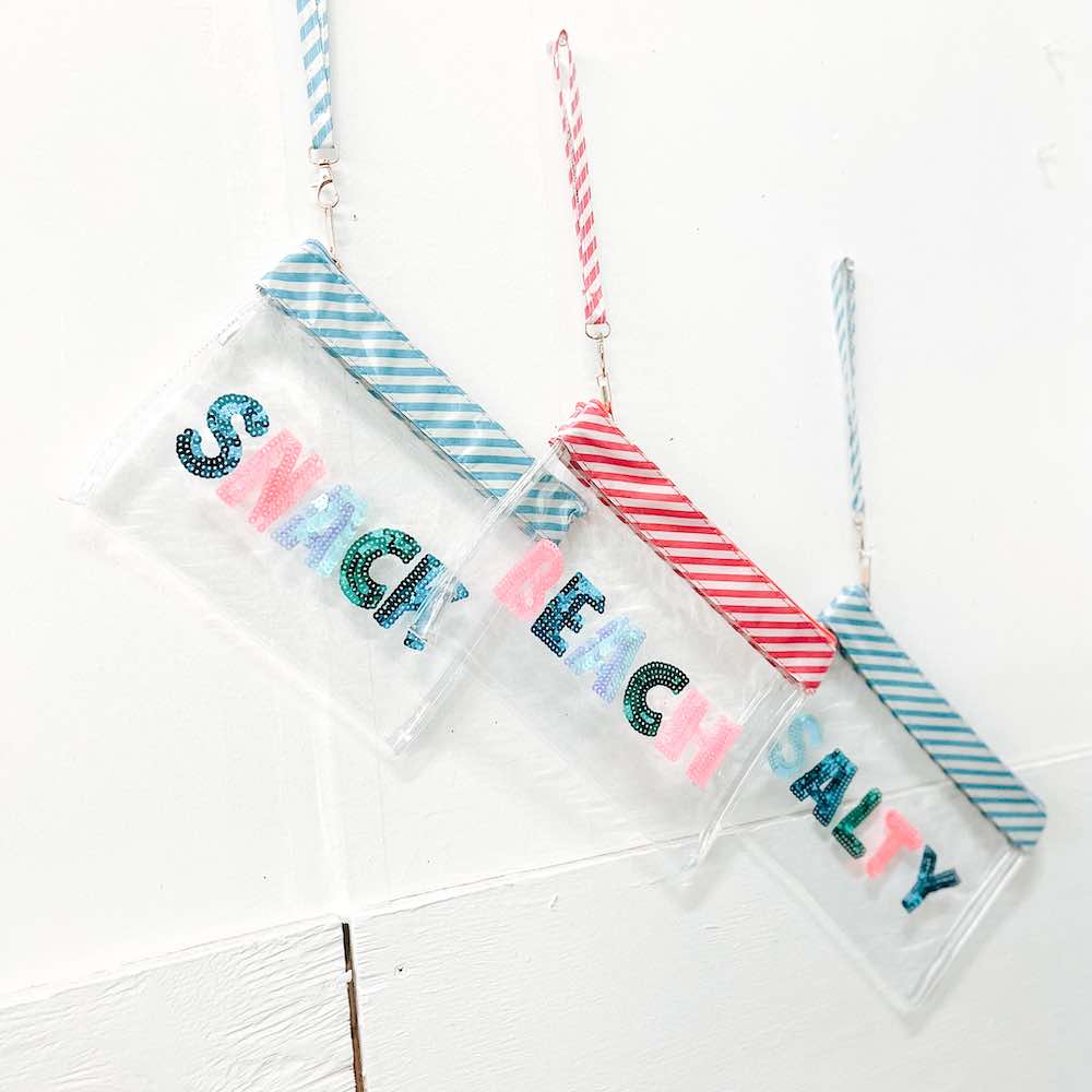 Sequin Sparkler Clear Pouch - Snack