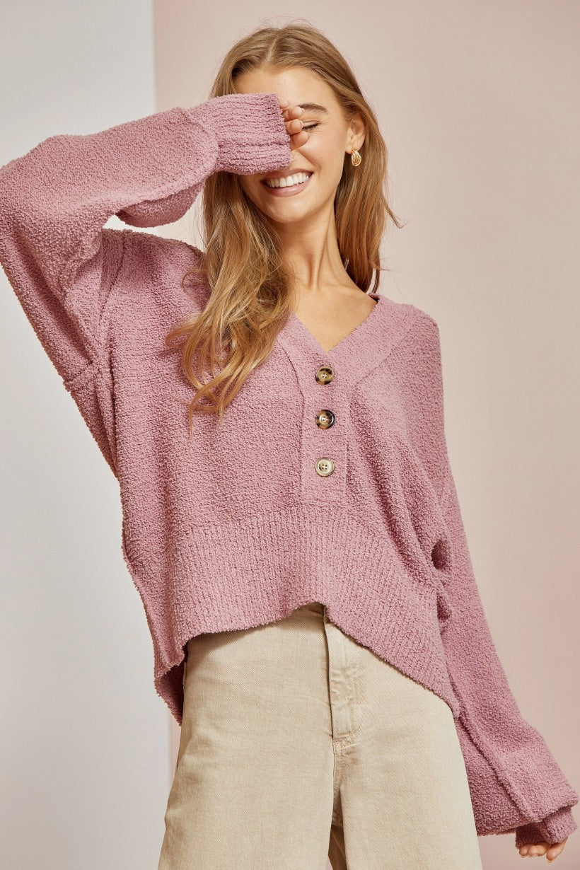 Strive For The Best Hooded Sweater - Mauve
