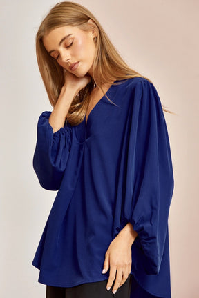 Be Yourself Blouse - Royal Blue