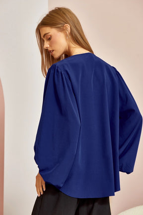 Be Yourself Blouse - Royal Blue
