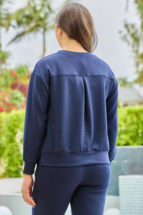 Cuddled Up On The Weekend Pullover - Navy