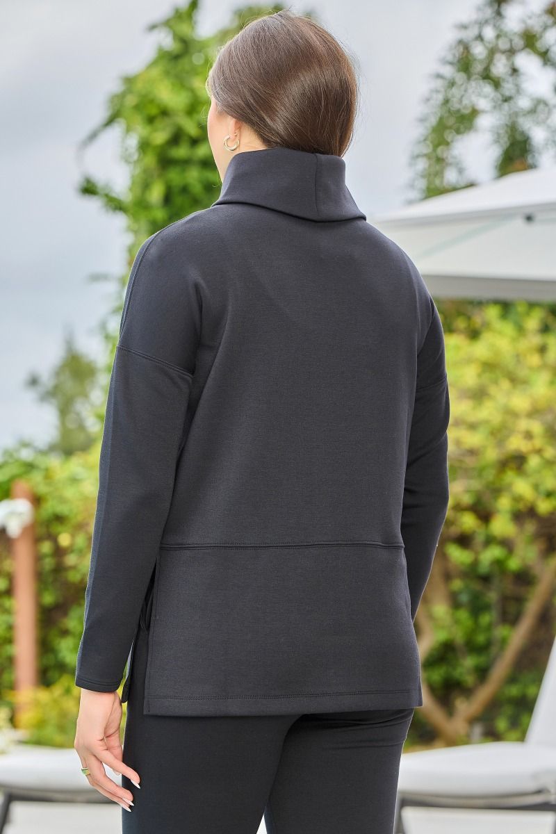 Cozy On The Weekend Cowlneck - Black