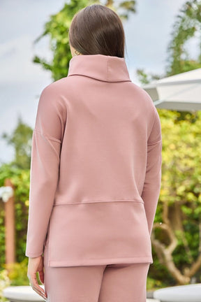 Cozy On The Weekend Cowlneck - Mauve