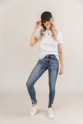 Ampersand Avenue Crew Neck Lulu Tee - White