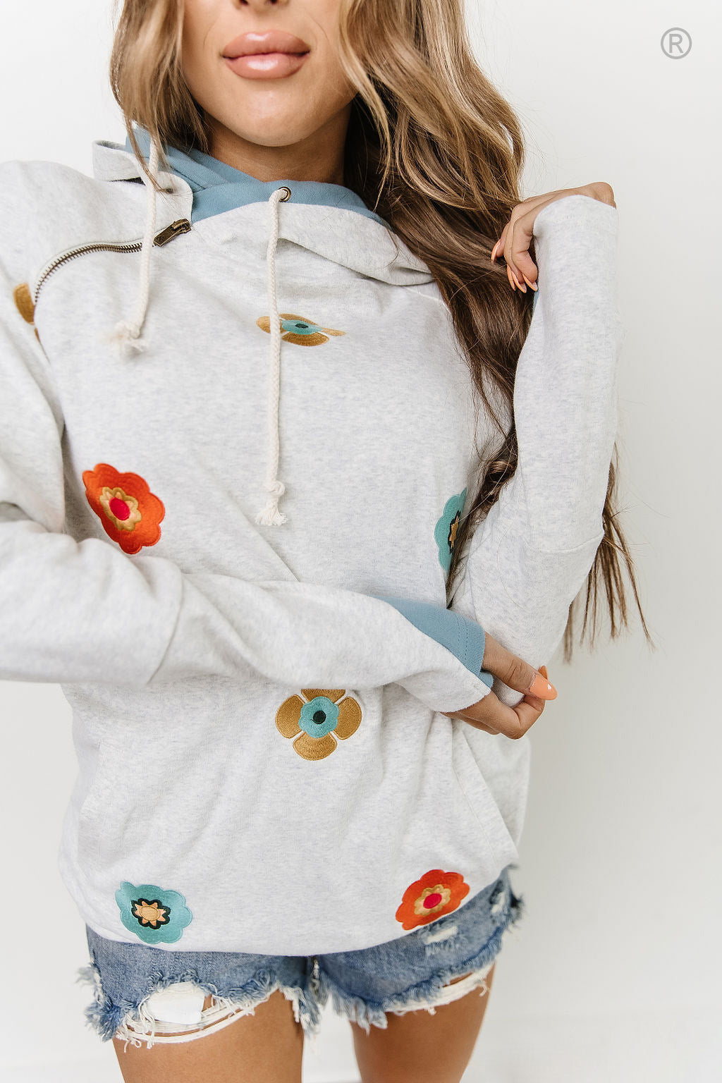 Ampersand Avenue Doublehood™ Sweatshirt - Spring Bloom