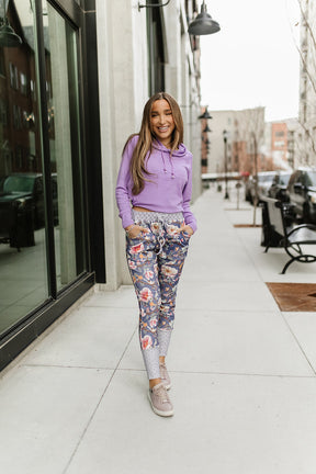 Ampersand Avenue Triple Stretch Joggers - Dancing Floral