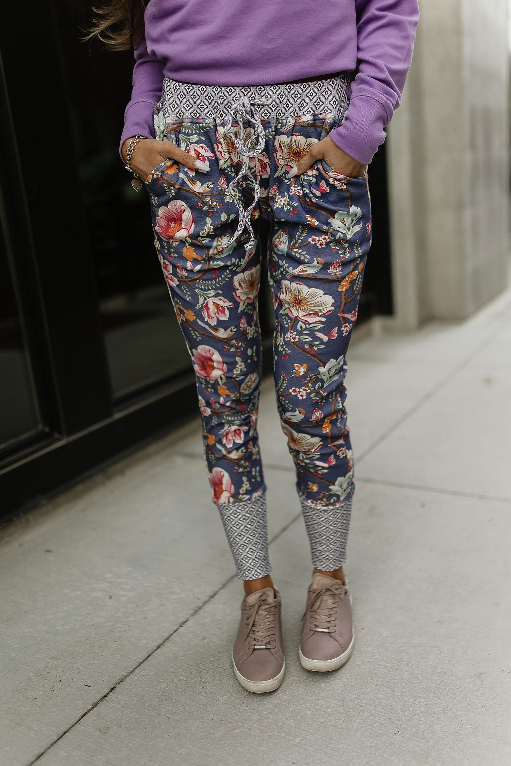 Ampersand Avenue Triple Stretch Joggers - Dancing Floral