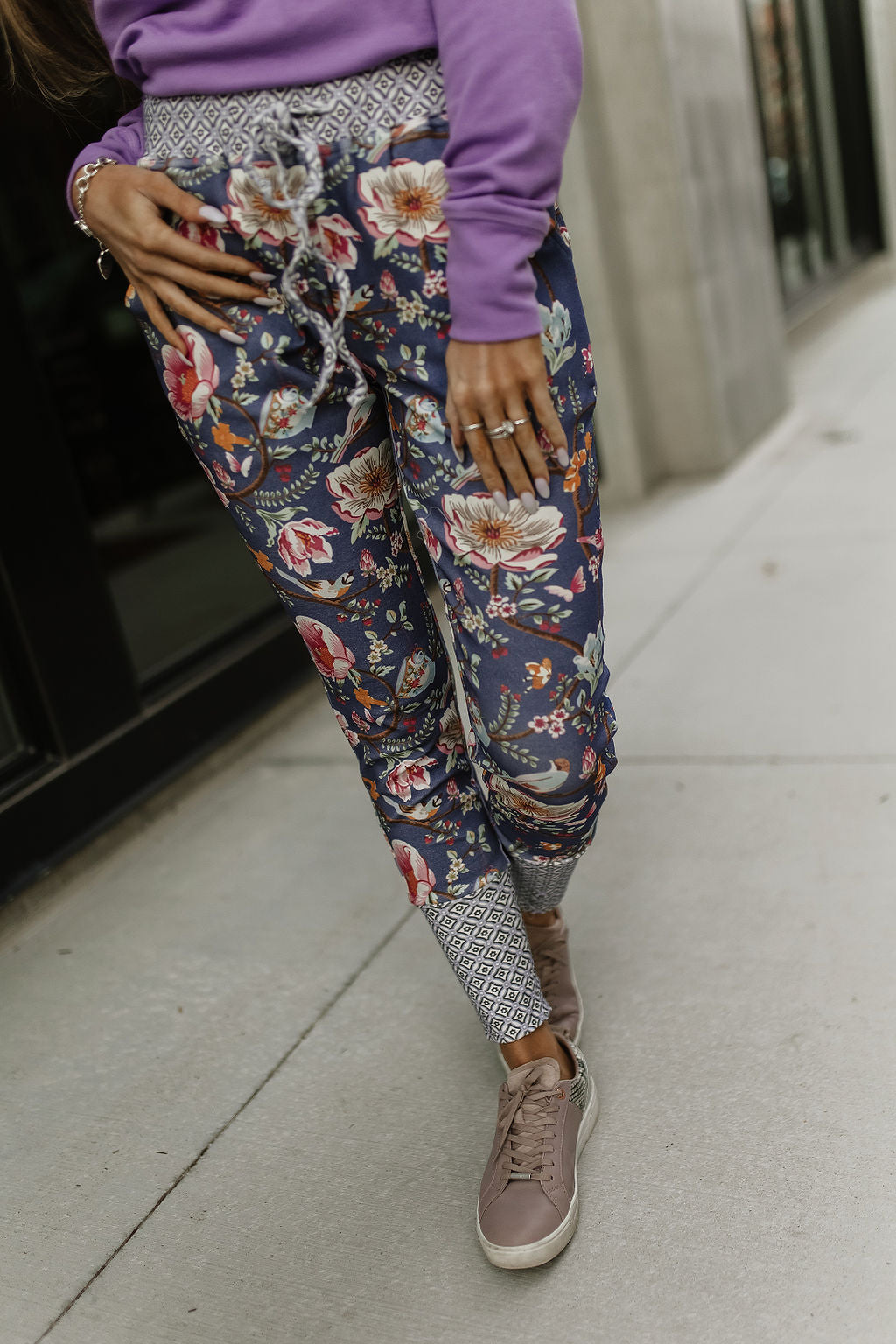 Ampersand Avenue Triple Stretch Joggers - Dancing Floral