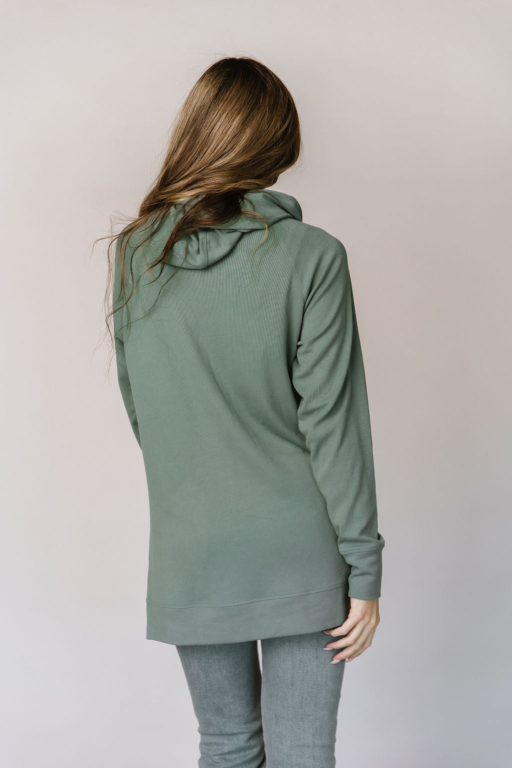 Ampersand Avenue SideSlit Hoodie - Chive