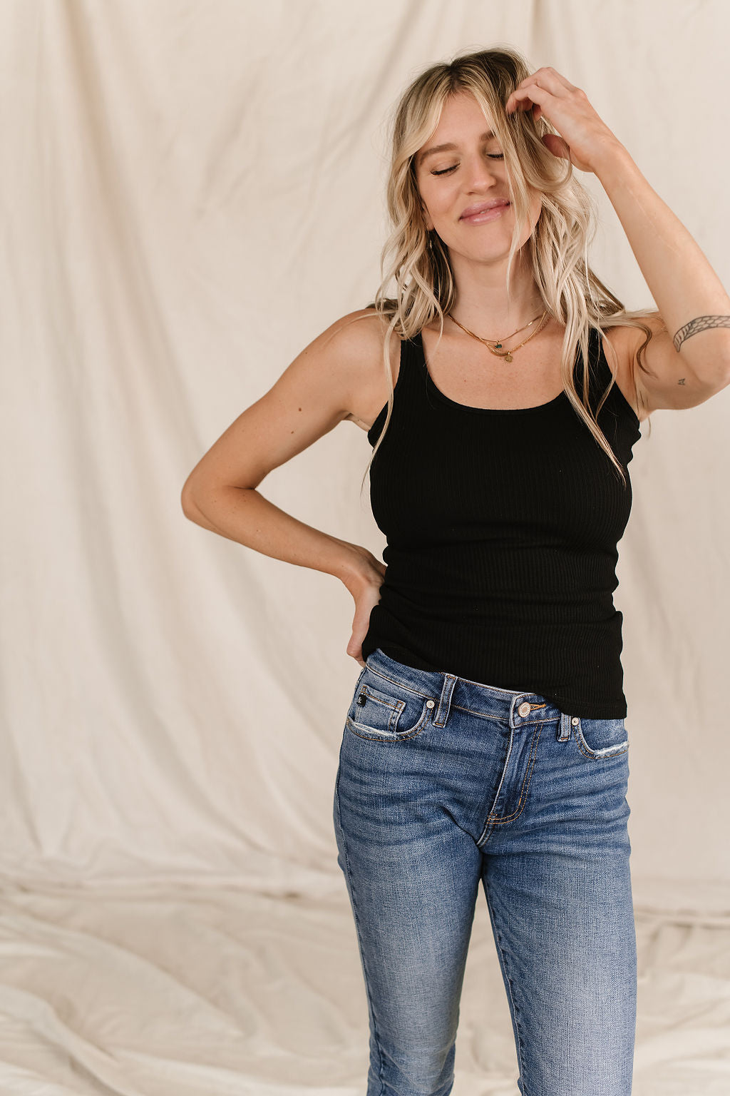 Ampersand Avenue 622 Denim - Distressed Ankle Skinny Jeans