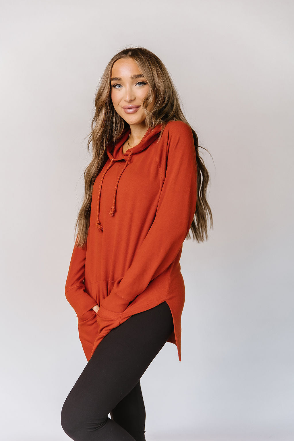 Ampersand Avenue SideSlit Hoodie - Blazing Autumn