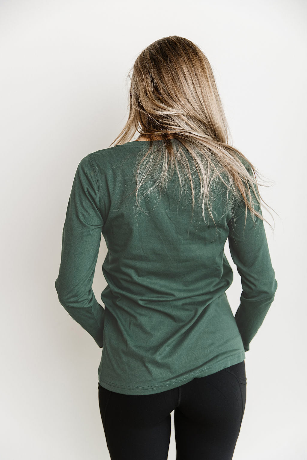 Ampersand Avenue Long Sleeve Vneck Lulu Tee - Green