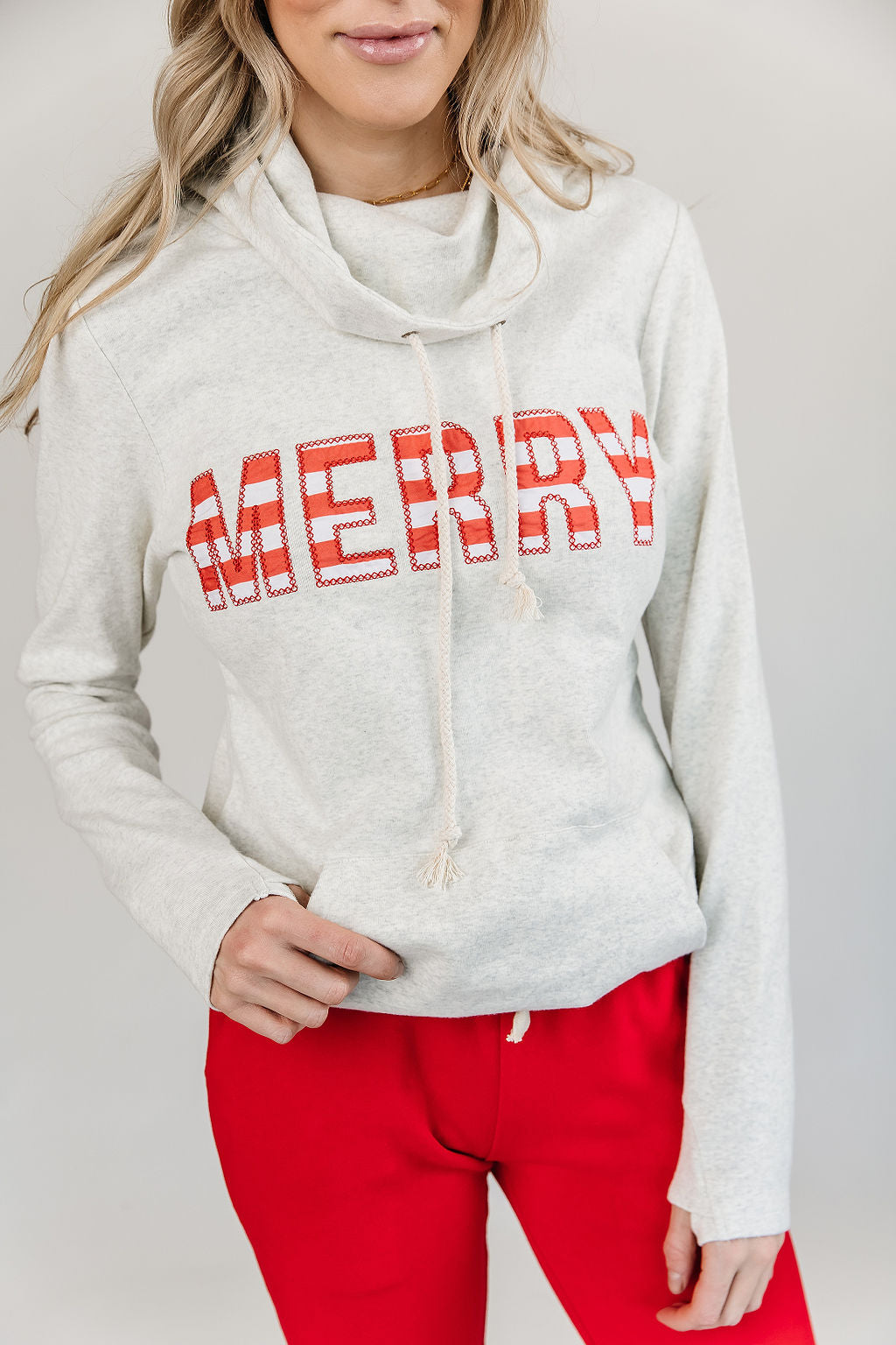Ampersand Avenue Cowlneck Sweatshirt - Merry