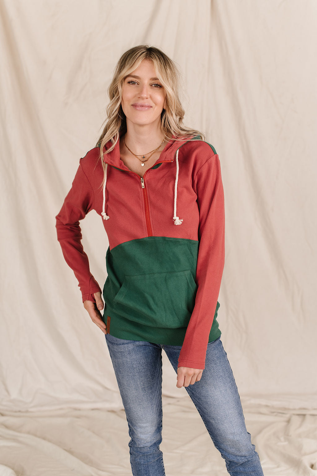 Ampersand Avenue - Halfzip Hoodie Only Yesterday