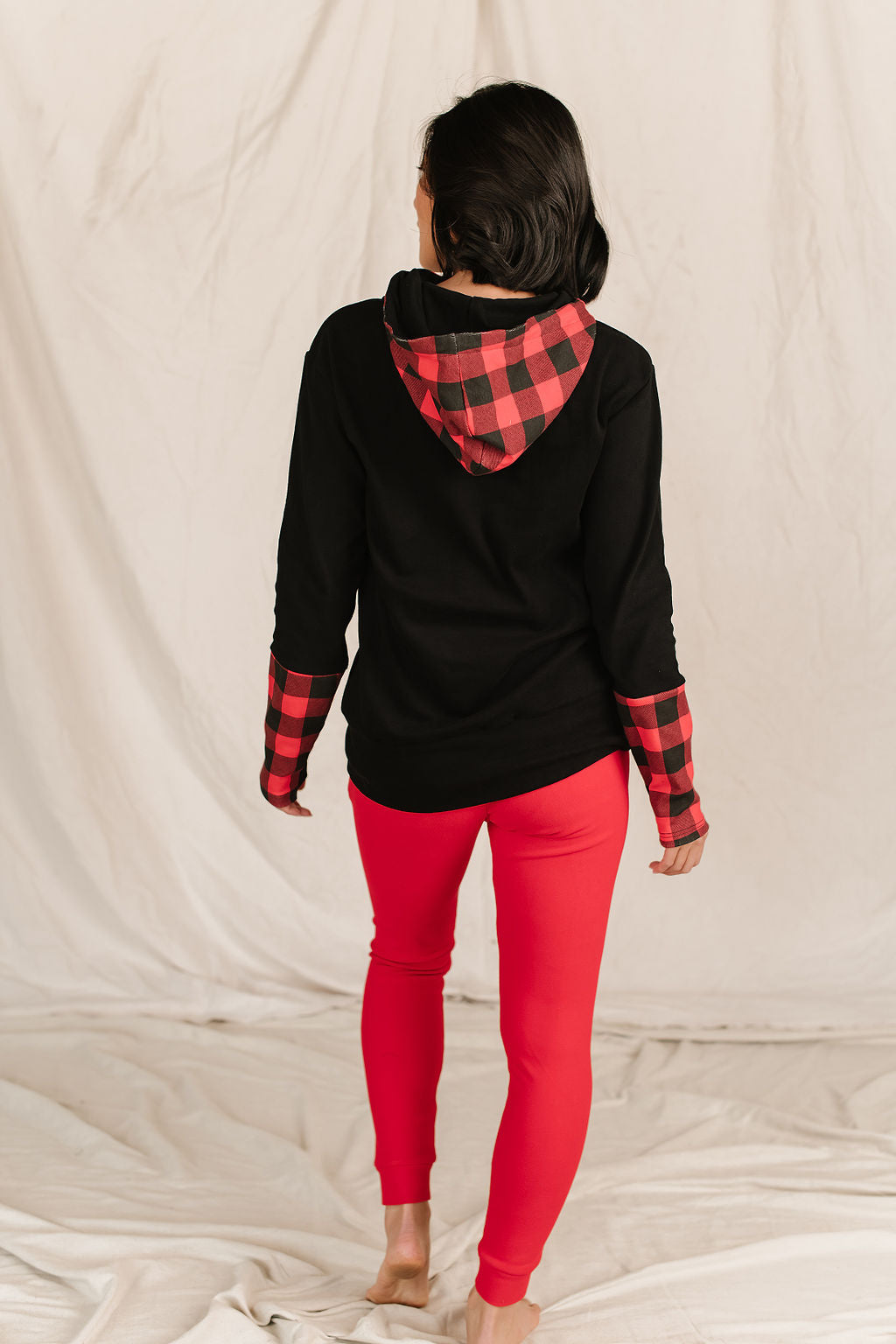 Ampersand Avenue - Halfzip Hoodie Checks Out Red