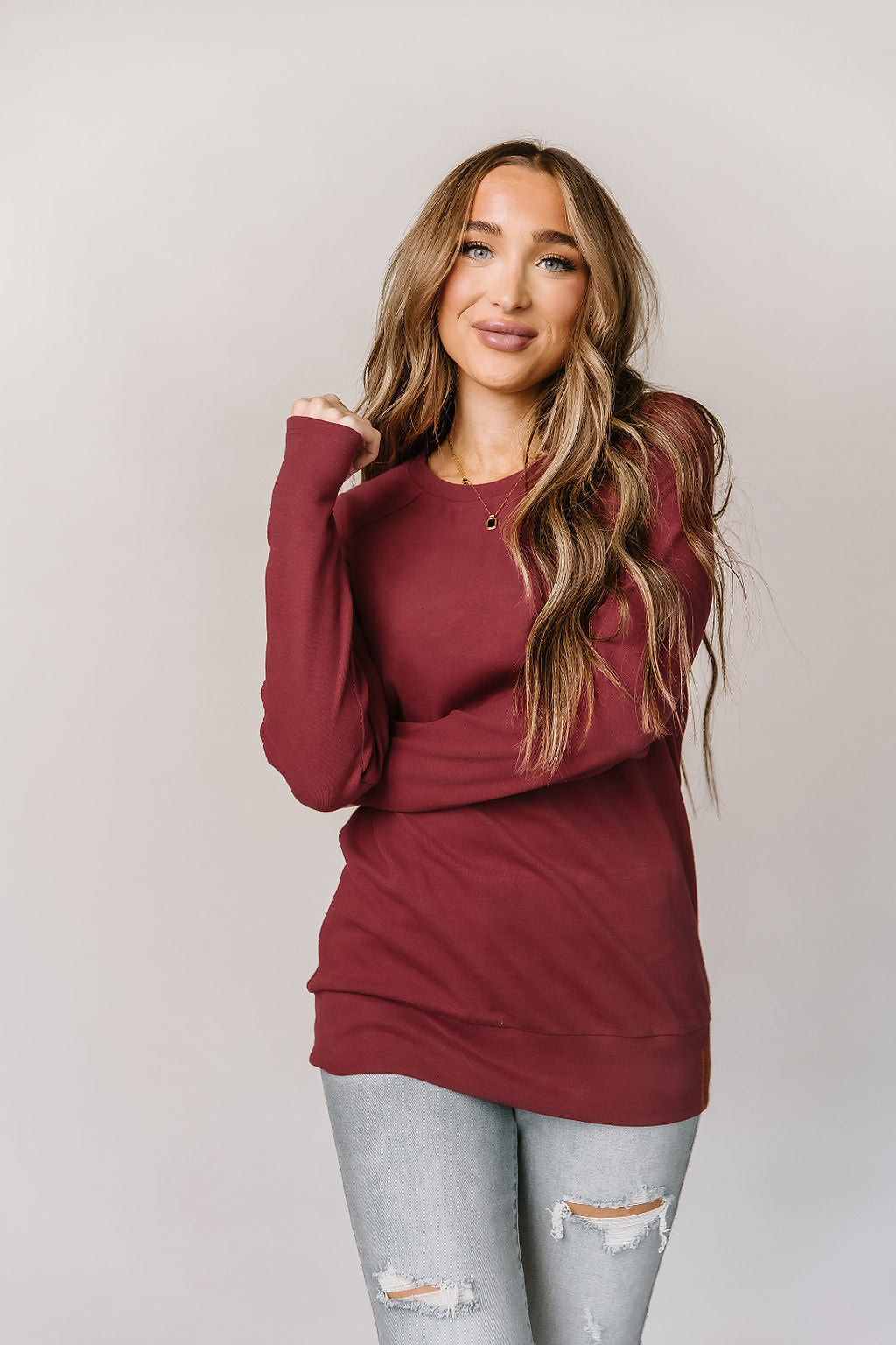 Ampersand Avenue Classic Pullover - Cranberry