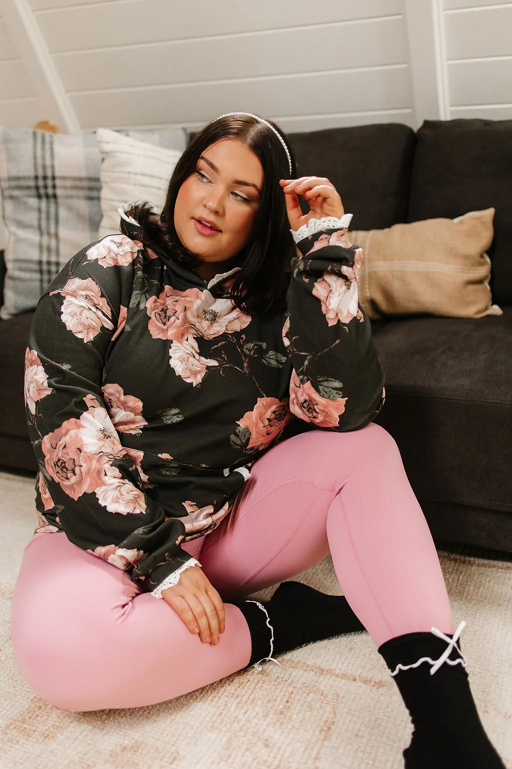 Ampersand Avenue University Hoodie - Blush & Blooms