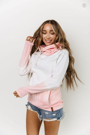 Ampersand Avenue Doublehood™ Sweatshirt - To Dye For - Pink