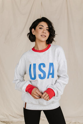 Ampersand Avenue - University Pullover Sweatshirt Home of the Brave