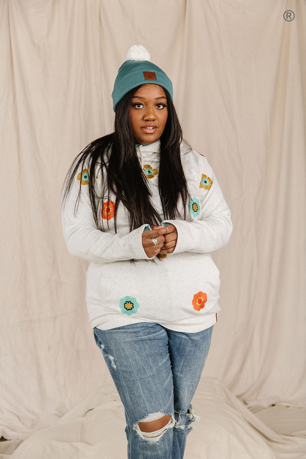 Ampersand Avenue Doublehood™ Sweatshirt - Spring Bloom