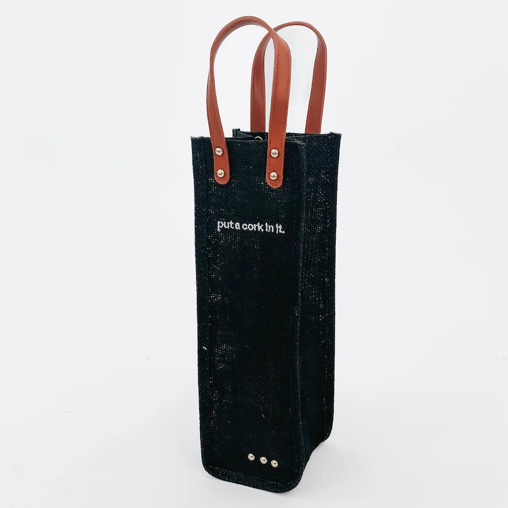 Canvas Reusable Wine Tote - Put A Cork In It