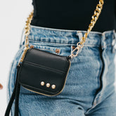 Winnie Wallet Chain Bag - Black Gold